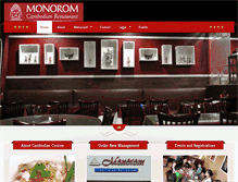 Tablet Screenshot of monoromcambodianrestaurant.com